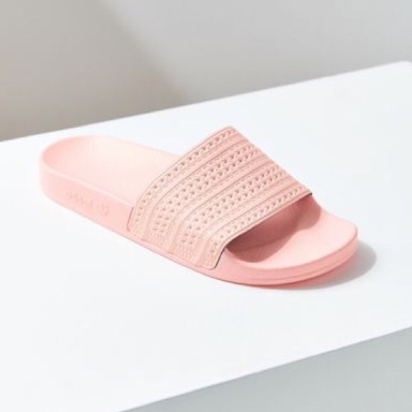 pink adilette sandals